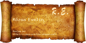 Rózsa Evelin névjegykártya